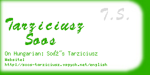 tarziciusz soos business card